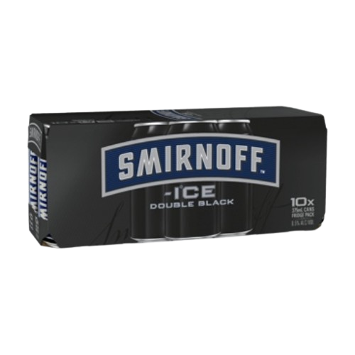 Smirnoff Ice Double Black 10 Pack 375mL